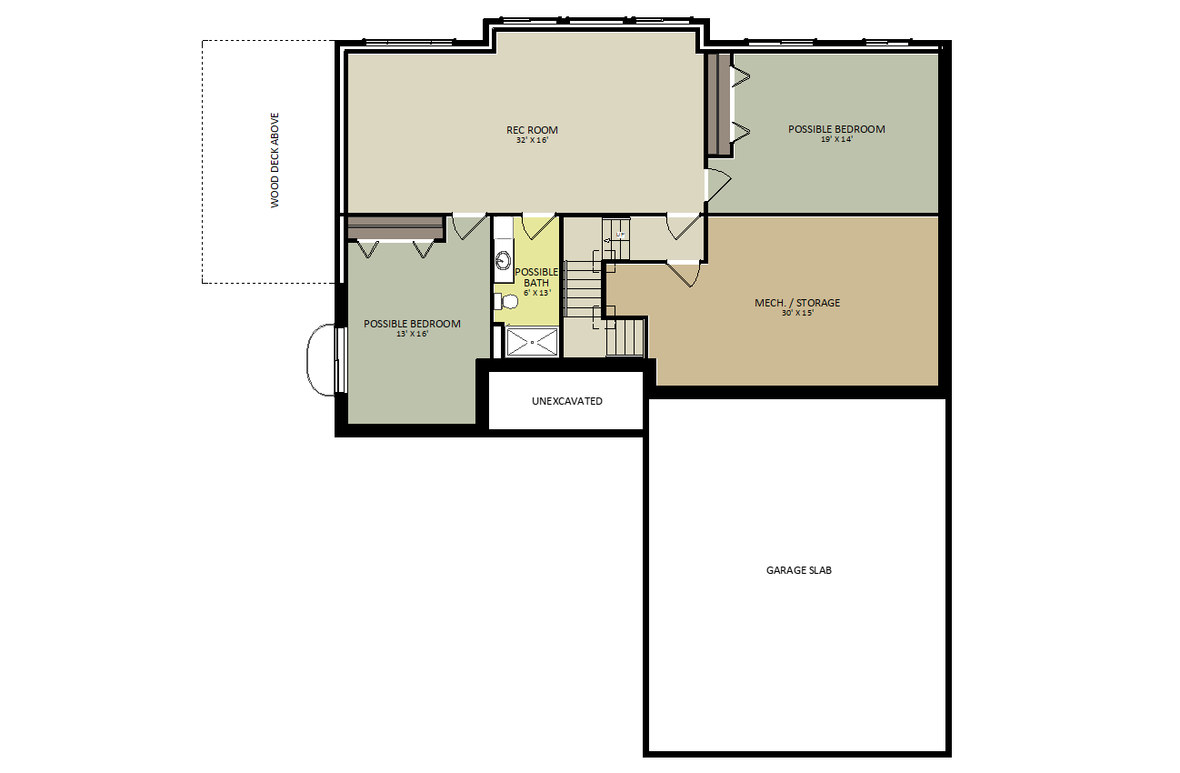 Maple CreekLower Level Floor Plan